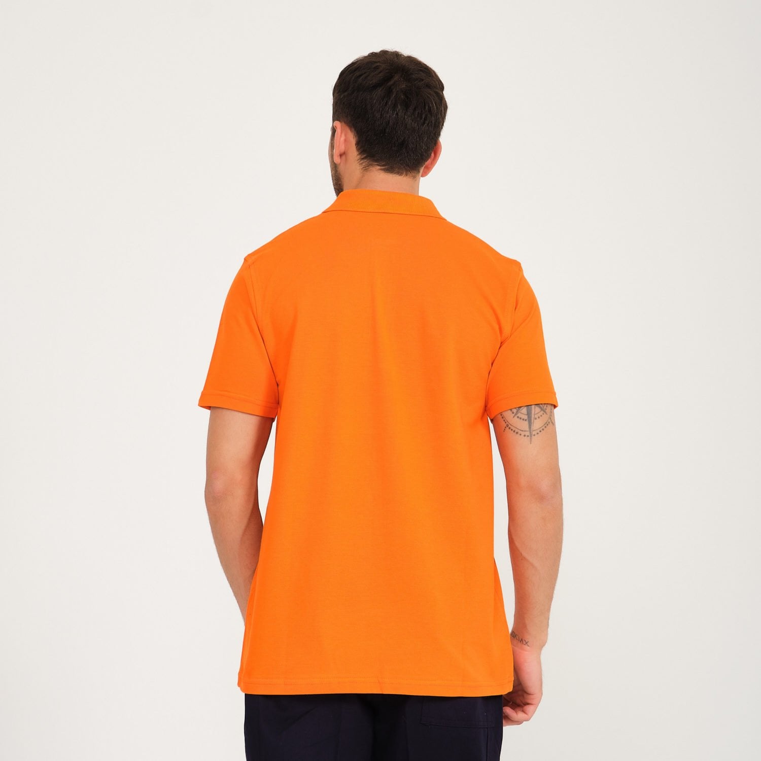 Turuncu Penye Lacoste Polo Yaka İş Tişörtü