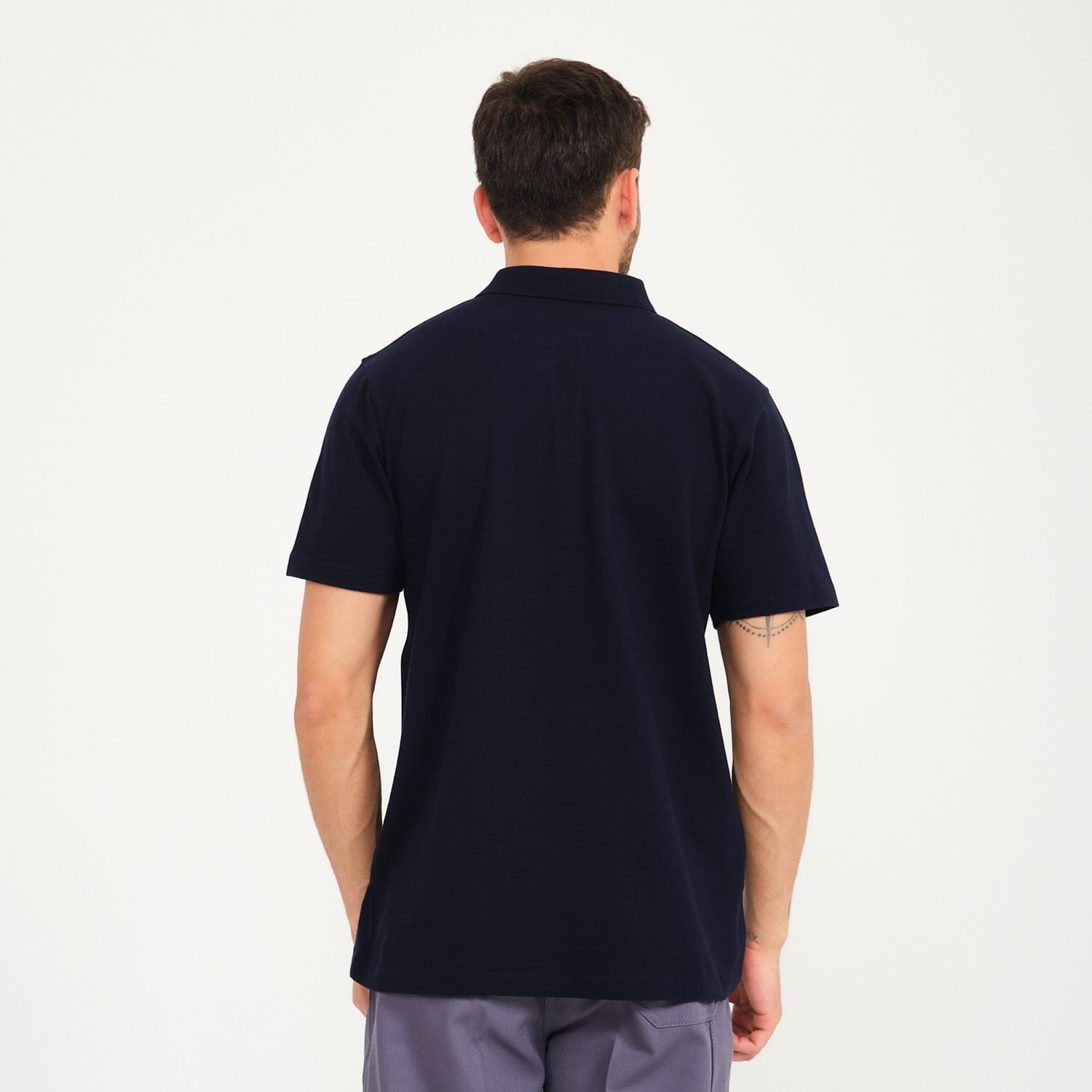 Lacivert Penye Lacoste Polo Yaka İş Tişörtü