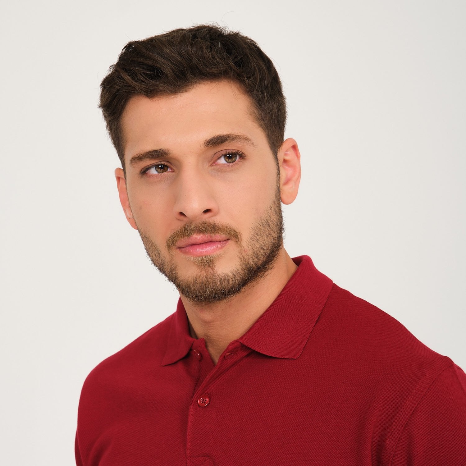 Bordo Penye Lacoste Polo Yaka İş Tişörtü