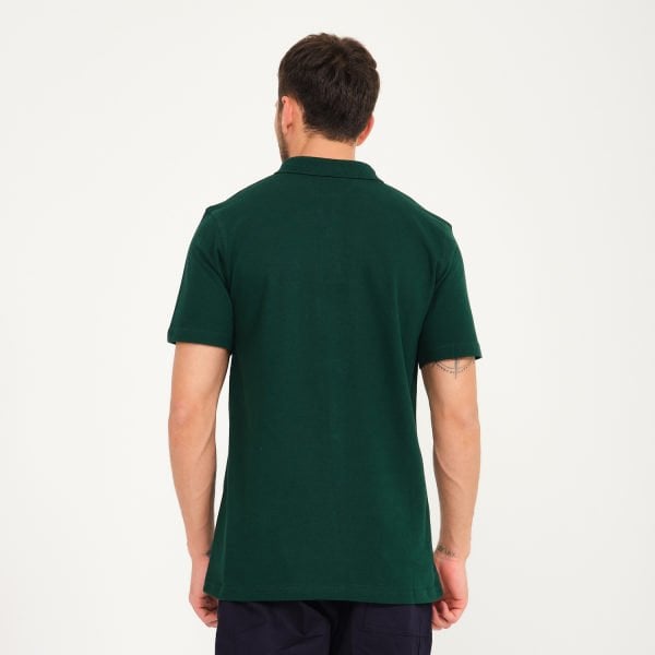 Koyu Yeşil Penye Lacoste Polo Yaka İş Tişörtü