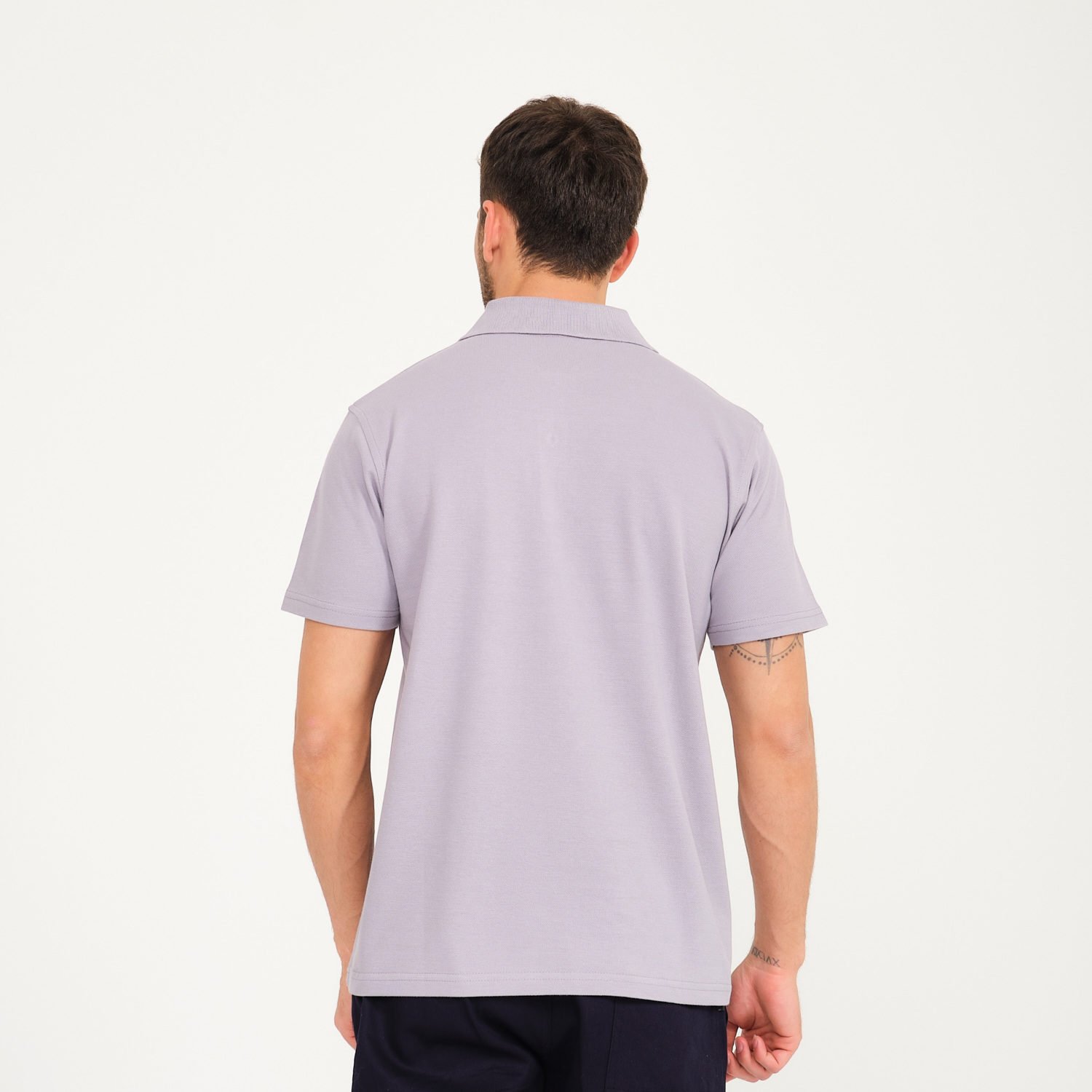 Gri Penye Lacoste Polo Yaka İş Tişörtü