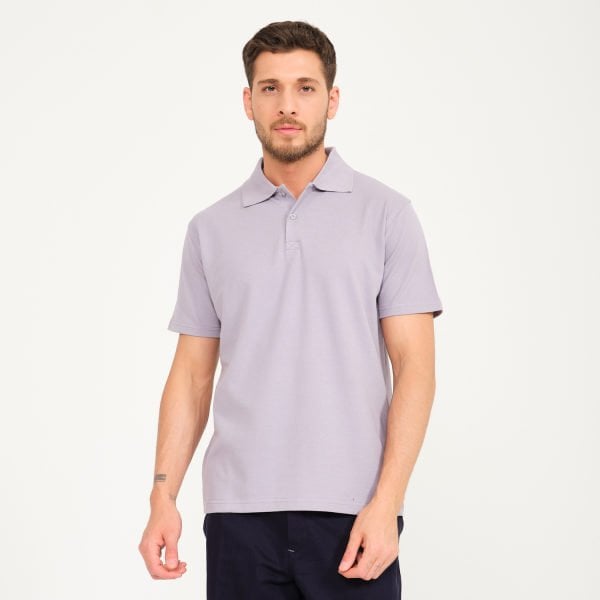 Gri Penye Lacoste Polo Yaka İş Tişörtü