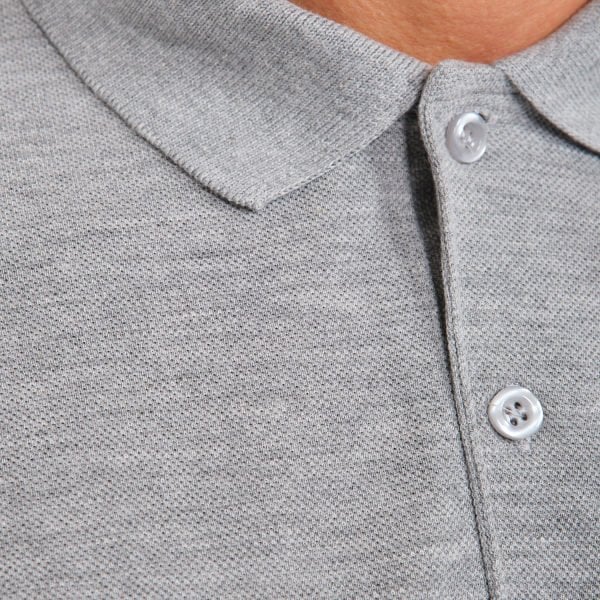 Gri Melanj Penye Lacoste Polo Yaka İş Tişörtü