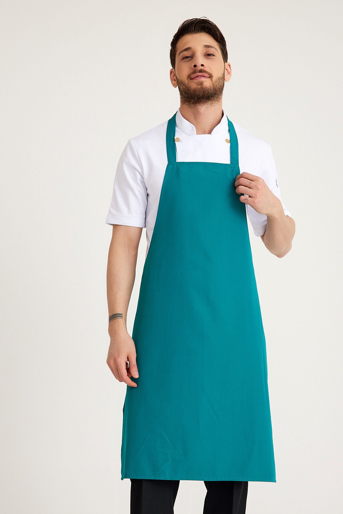 Benetton Yeşili Geniş Kuşak Askılı Önlük