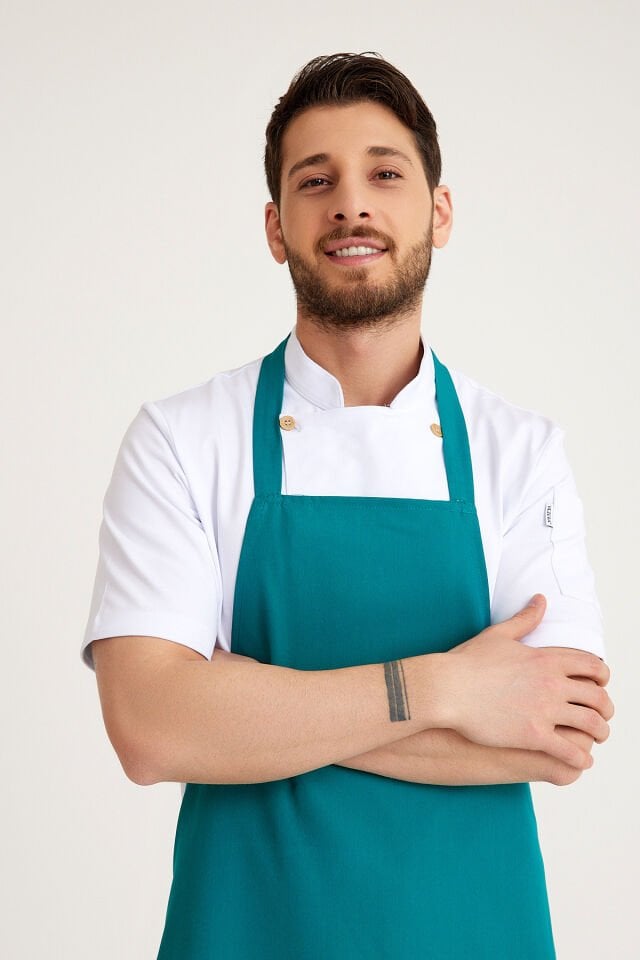 Benetton Yeşili Geniş Kuşak Askılı Önlük