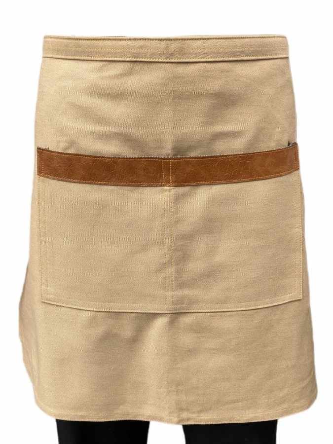 Bej Cepli Yarım Kot Önlük