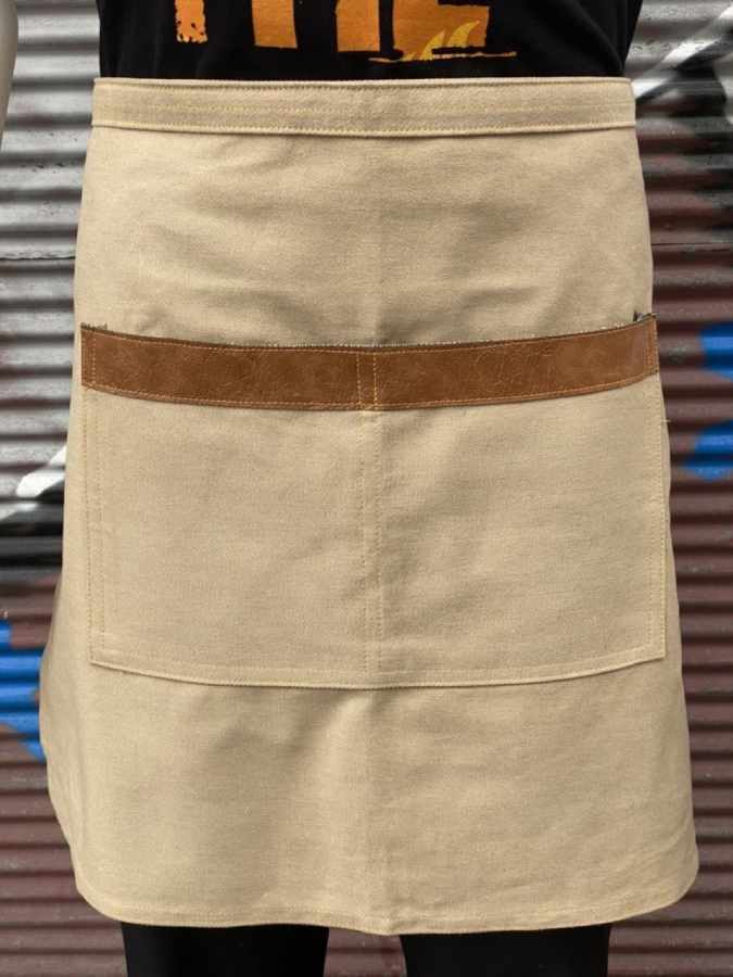 Bej Cepli Yarım Kot Önlük