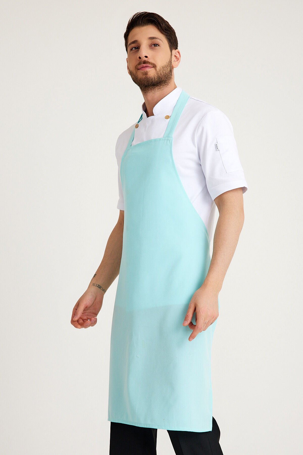 Mint Yeşili Geniş Kuşak Askılı Önlük