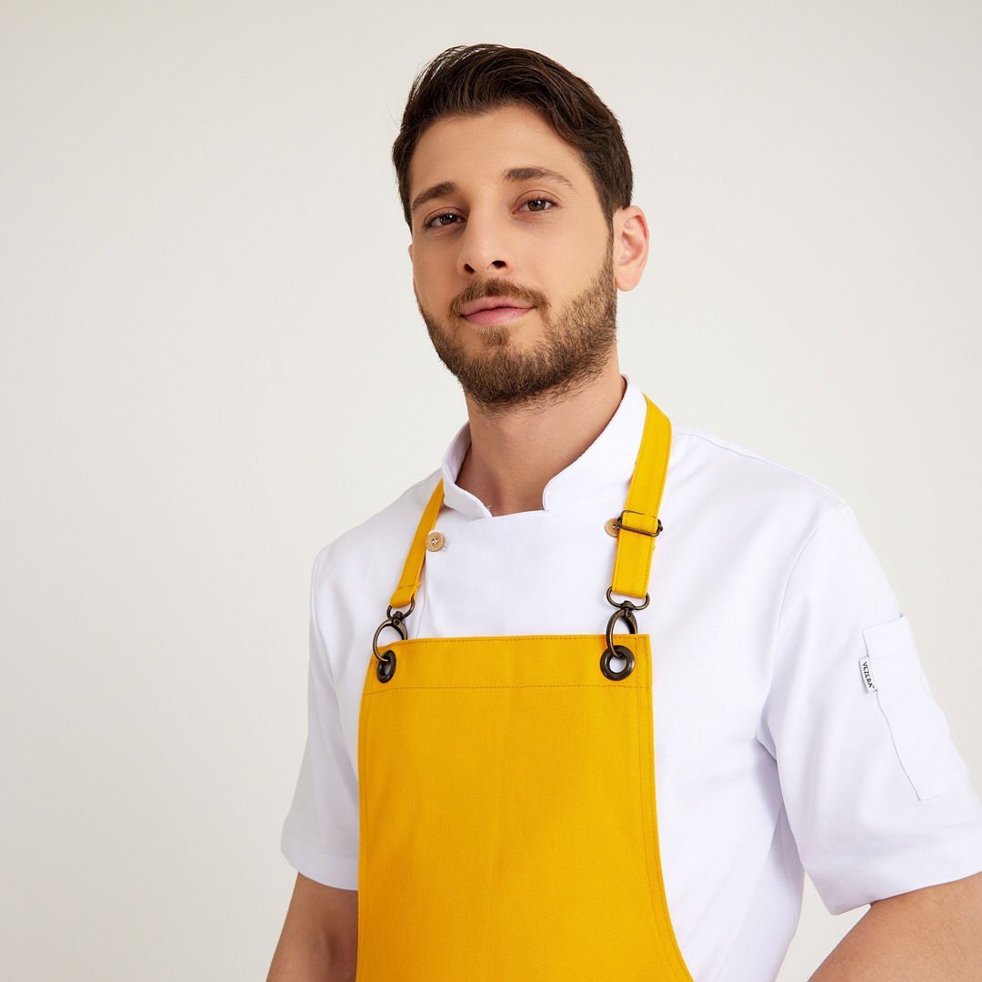 Sarı Kot Askılı Cepli Önlük