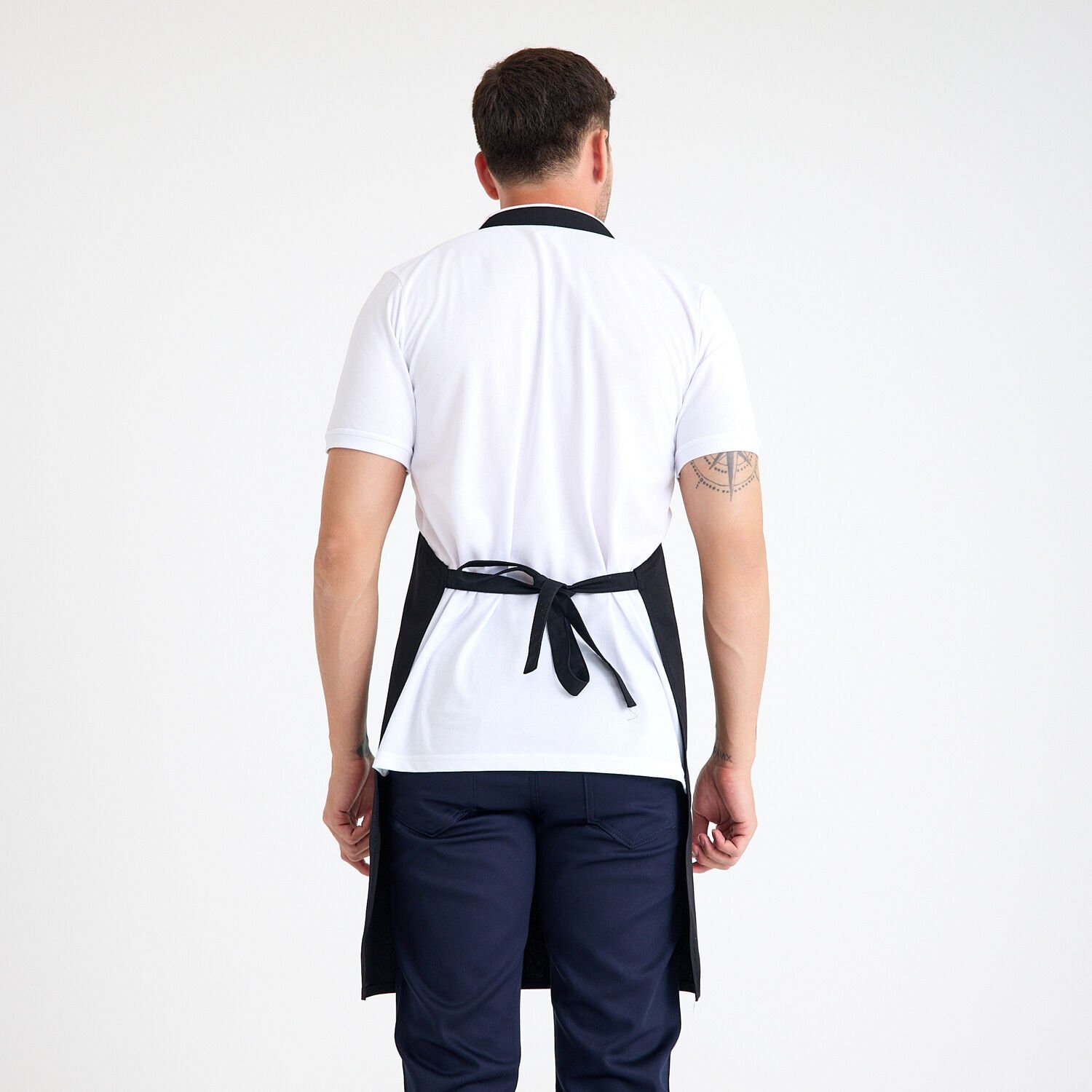 Gabardin Askılı Önlük - Siyah