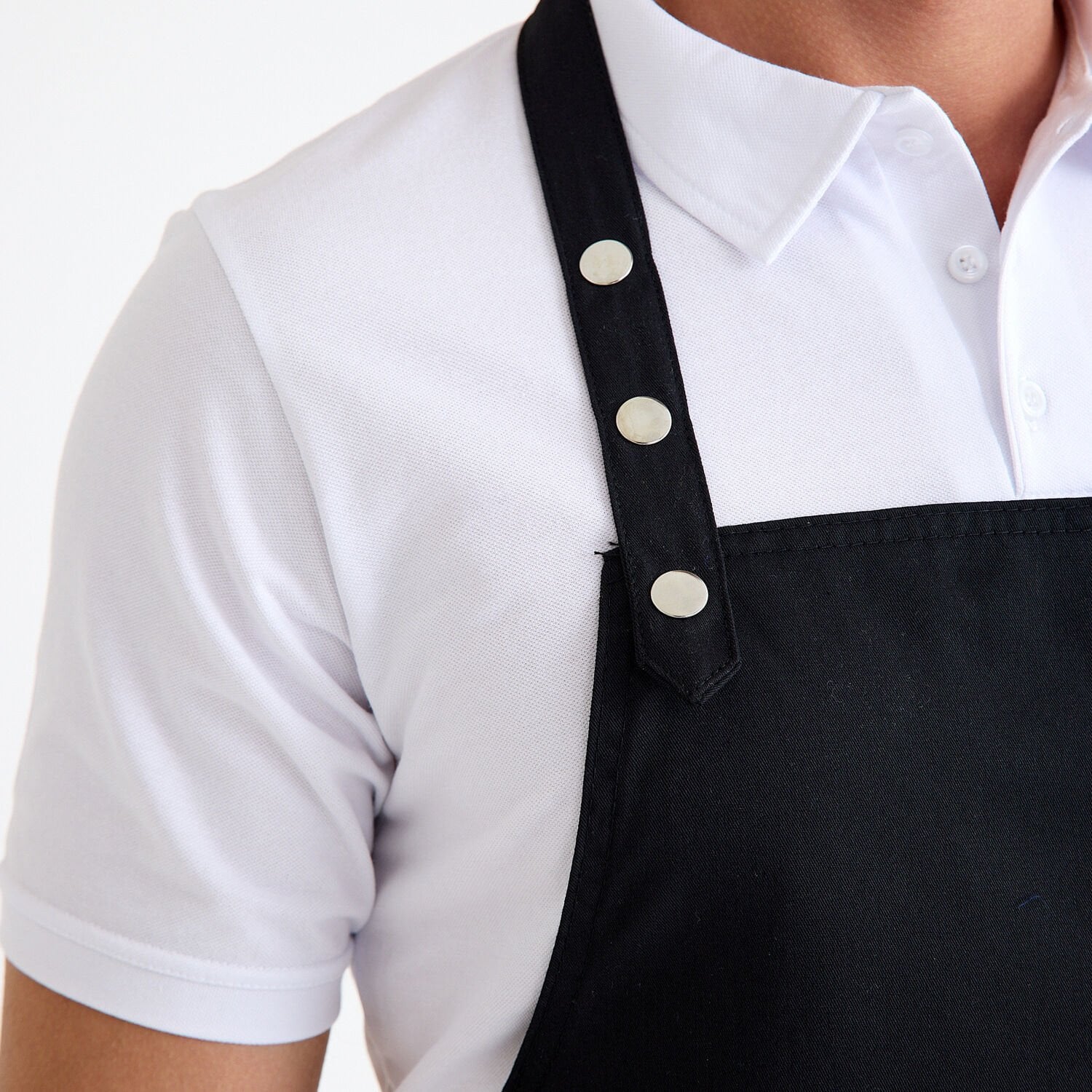 Gabardin Askılı Önlük - Siyah