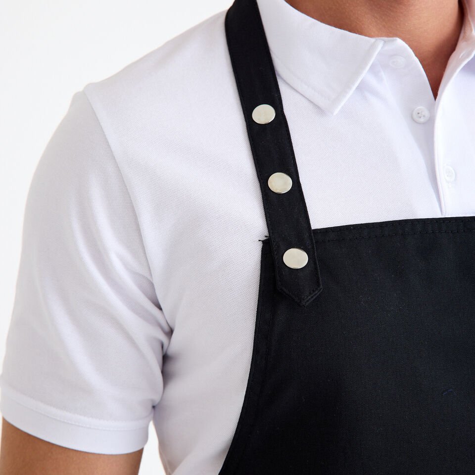 Gabardin Askılı Önlük - Siyah